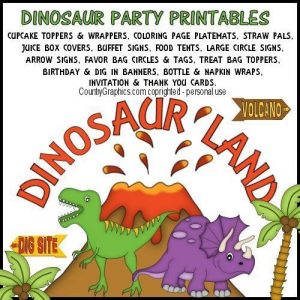 DINOSAUR Party Printables