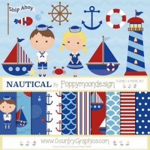 Nautical Digital Papers Nautical Graphics