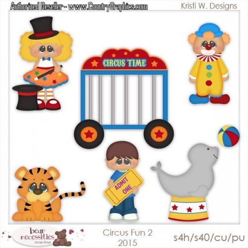 Fun Circus Time Clipart Set