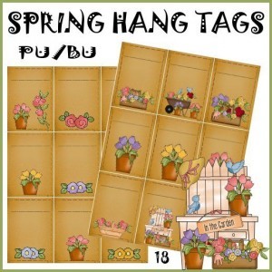 Country Prim Spring Hang Tags