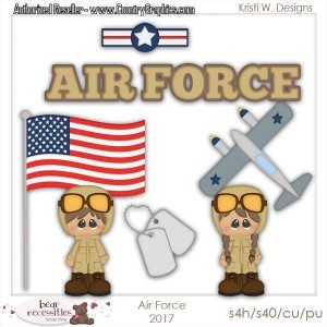 Cute USA Air Force Clipart Set