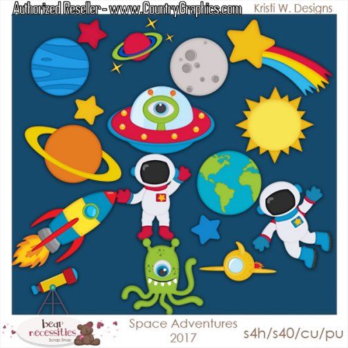 Outer Space Clipart Set Country Graphics