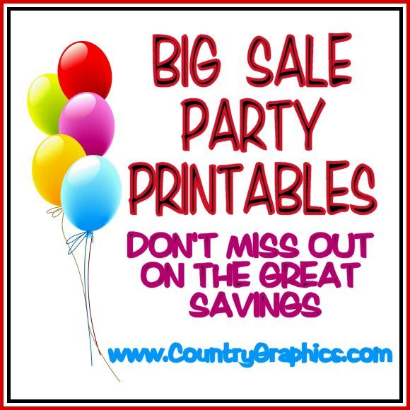 PARTY PRINTABLES SALE